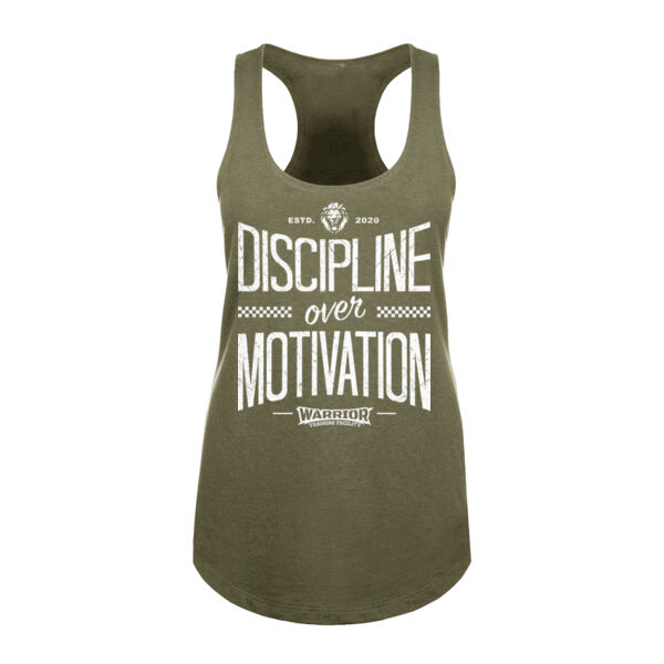 DISCIPLINE OVER MOTIVATION - WOMEN'S FITTED TANK TOP Thumbnail